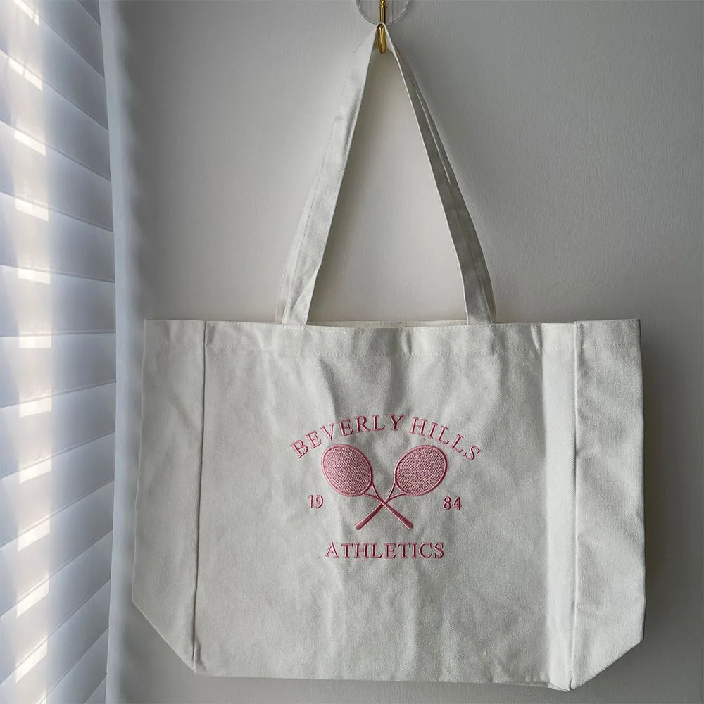 Beverly Hills 1984 Athletics Tote Bag - Pink & White
