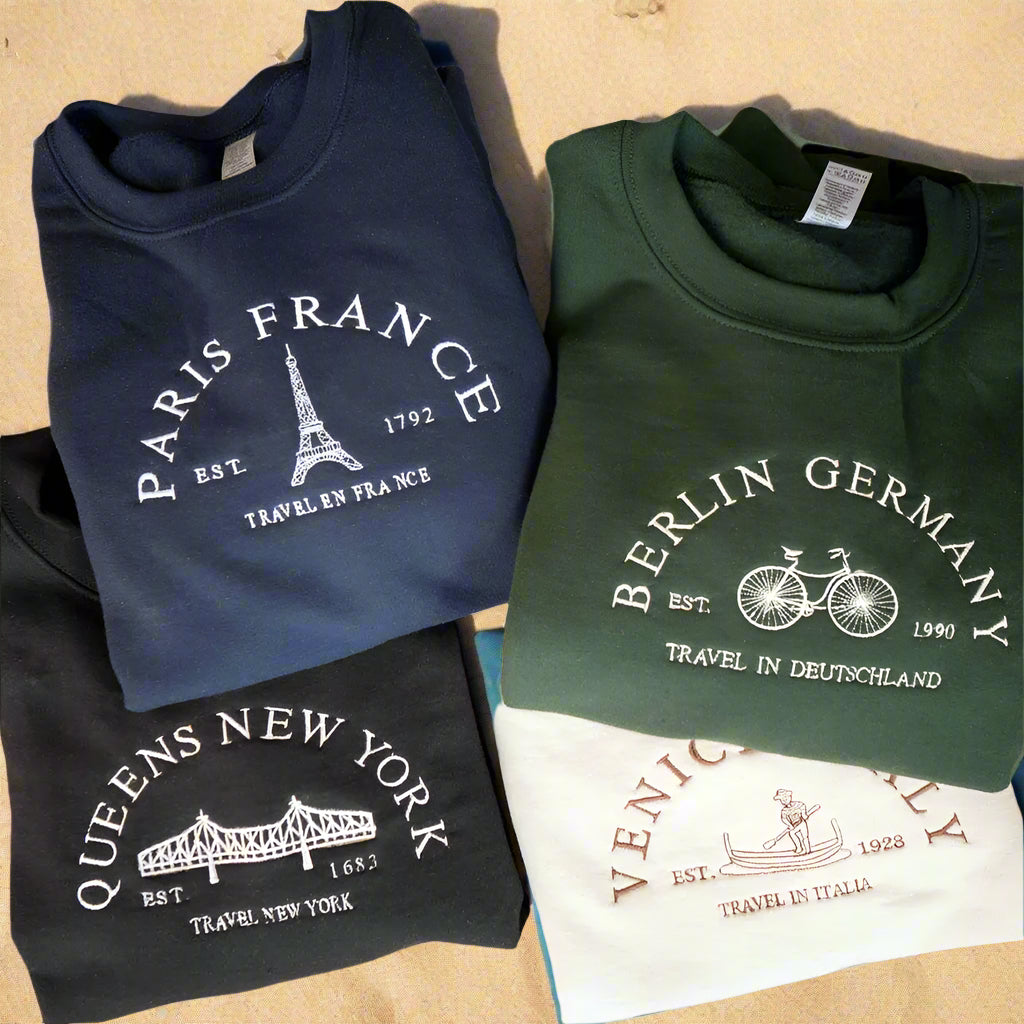 Paris France Pullover - Travel The World Collection